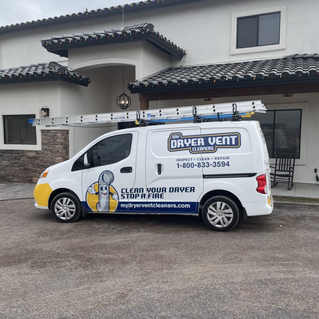 My Dryer Vent Cleaners - Van In-front of client's home